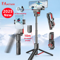 FANGTUOSI AI face tracking Tripod for Smartphone Stabilizer 360 Auto Rotation Follow Gimbal with Remote Selfie tripod For Vlog
