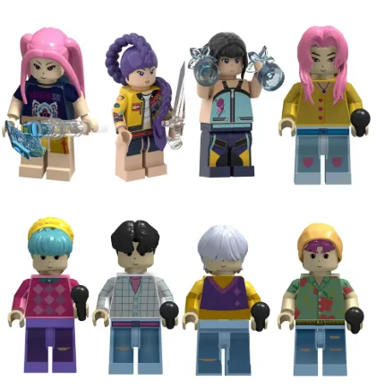 2026 Kpop Demon Hunters Mini Action Figure Building Blocks Toy Peripherals Desk Decoration Collection Figures Model Toy For Kid