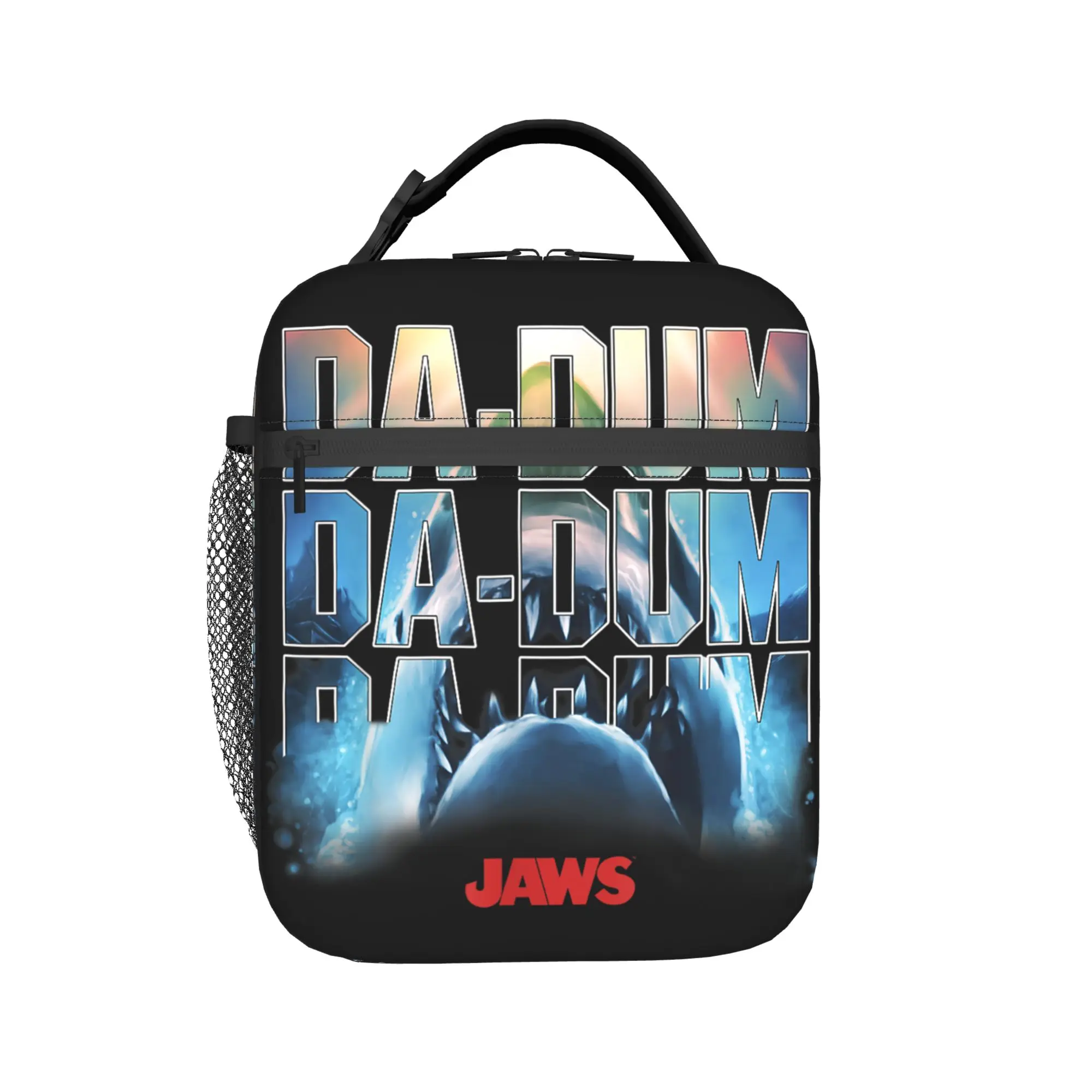 Jaws Da-Dum Da-Dum Da-Dum Build-Up Fill Logo Lunch Bag Picnic Lunch Box For Women Casual Thermal Lunch Bags Insulated Cooler Bag