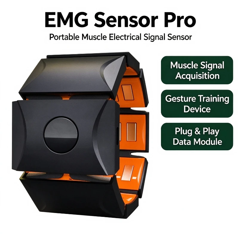 For 8 Channel sEMG Electromyography Armband Wearable Gesture Recognition Sensor Module For Research & Secondary Development