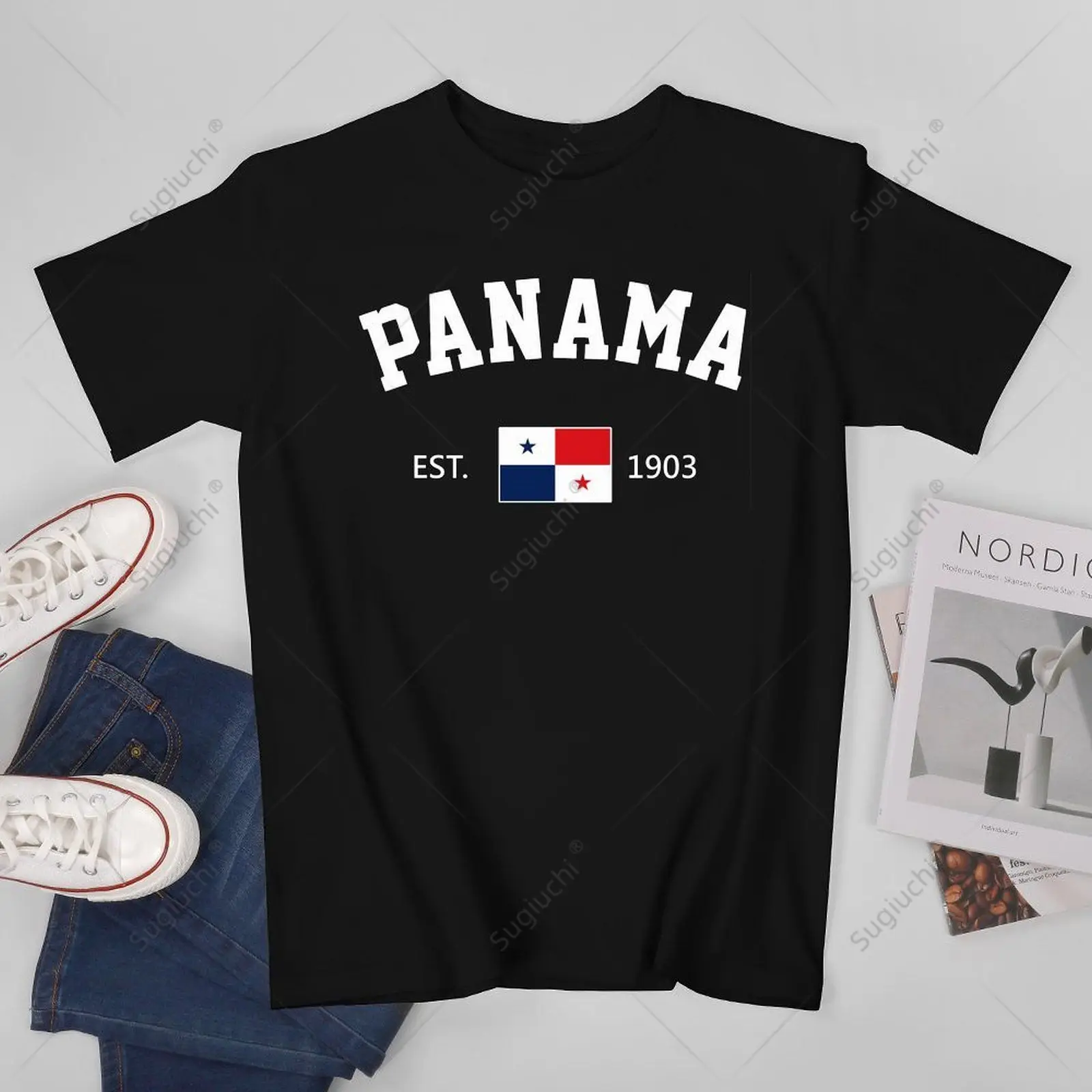 Unisex Men Panama EST.1903 Independence Day Tshirt Tees T Shirts Women Boys 100% Cotton T-Shirt