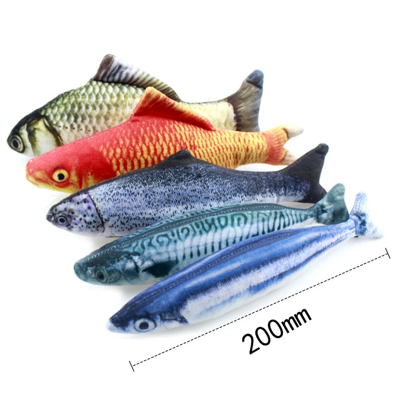 Top Deals 5PCS Catnip Fish Toys For Cat 20Cm Cat Toys Cat Fish Pillow Cat Catnip Toys