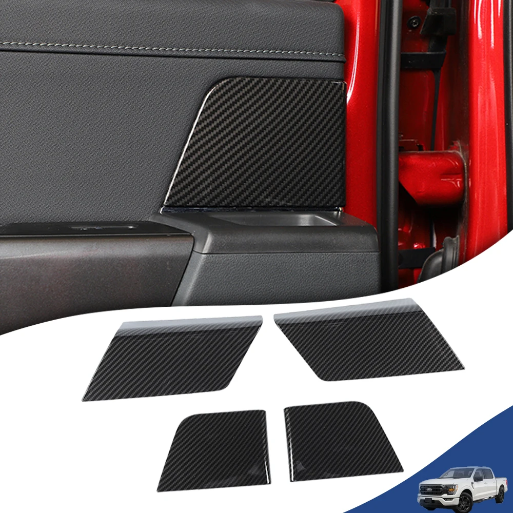 

Car Inner Door Panel Trim Window Lift Button Side Decoration Cover for Ford F150 2021 2022 2023 2024 Auto Interior Accessories