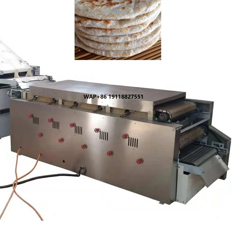 Tortilla Forming Baking Producing Line Chapati Arabic Pita Bread Maker Baker Cooling Machine