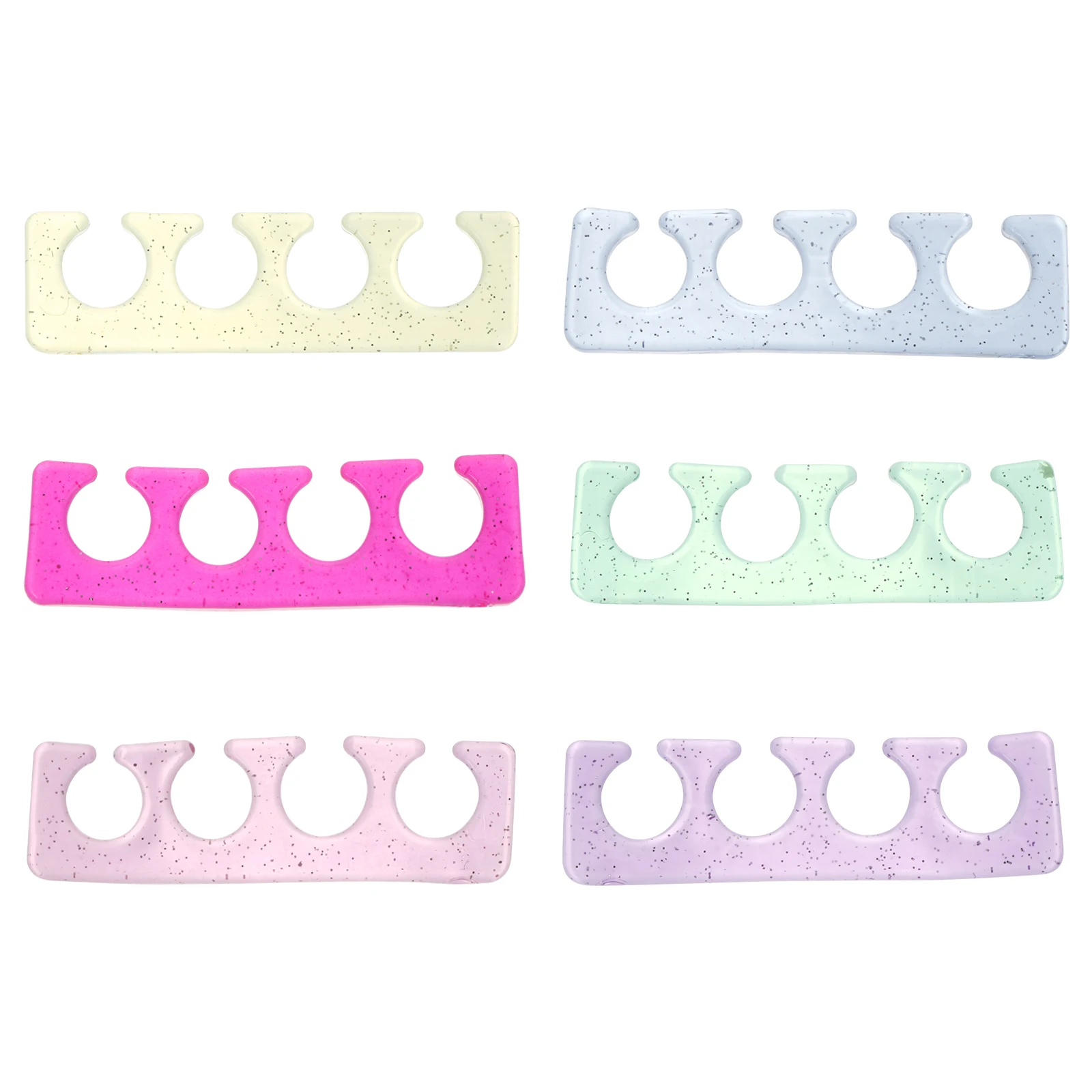 

6 Pcs Finger Splitter Manicure Toe Separator Divider Spacer Nail Art Stretcher Pedicure