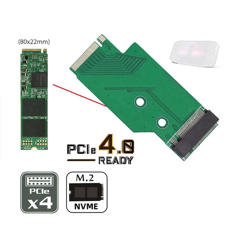 2242 To 2280 SSD Expansion High Capacity Board NVME M-Key NGFF M.2 PCIE 4.0 Gold Finger Adapter For Lenovo Legion Go Easy To Use