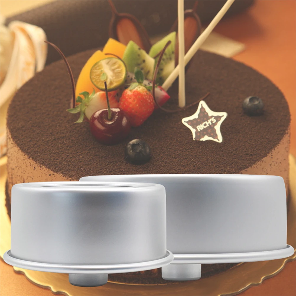 

3Pcs Live Aluminum Alloy Nonstick Hollow Round Hollow Baking Mold Pie Pan Easy Live Bottom Cake Mold Demould Kitchen