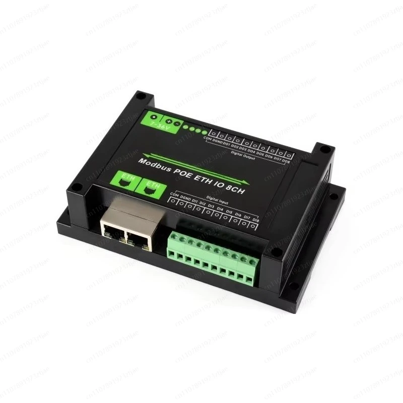 Industrial 8-Ch Ethernet Digital Input/Output Module, Modbus RTU / TCP Protocol, Supports PoE Power Supply