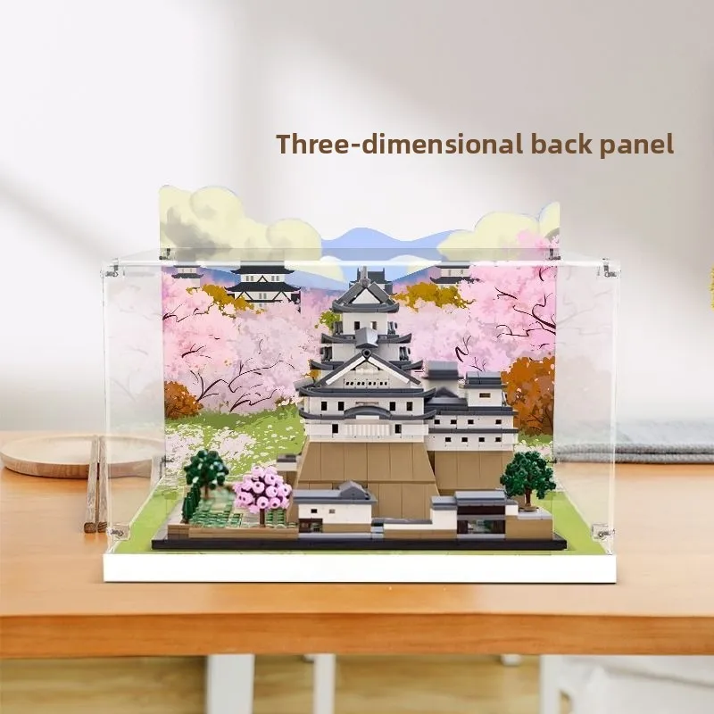 Acrylic Display Case, Dust Cover and Model Storage Box for LEGO 21060 Himeji Castle Flower Sea Building Blocks