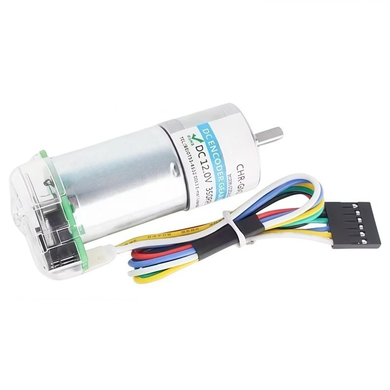 CHR-GM25-370ABHL Photoelectric Encoder Motor, Capable of Forward and Reverse Rotation, D-shaped Output Shaft Motor