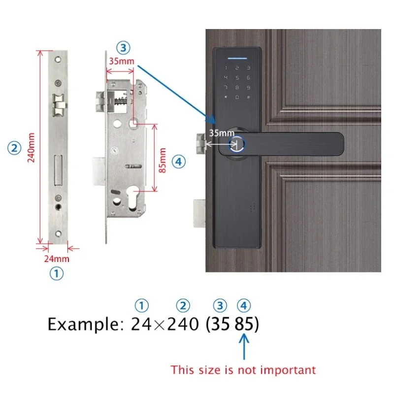 X5 Smart lock Tuya WIFI APP Remote Unlock Electrical Door Locks Fingerprint Password IC Card/NFC  TTlock APP Unlock Handle Locks