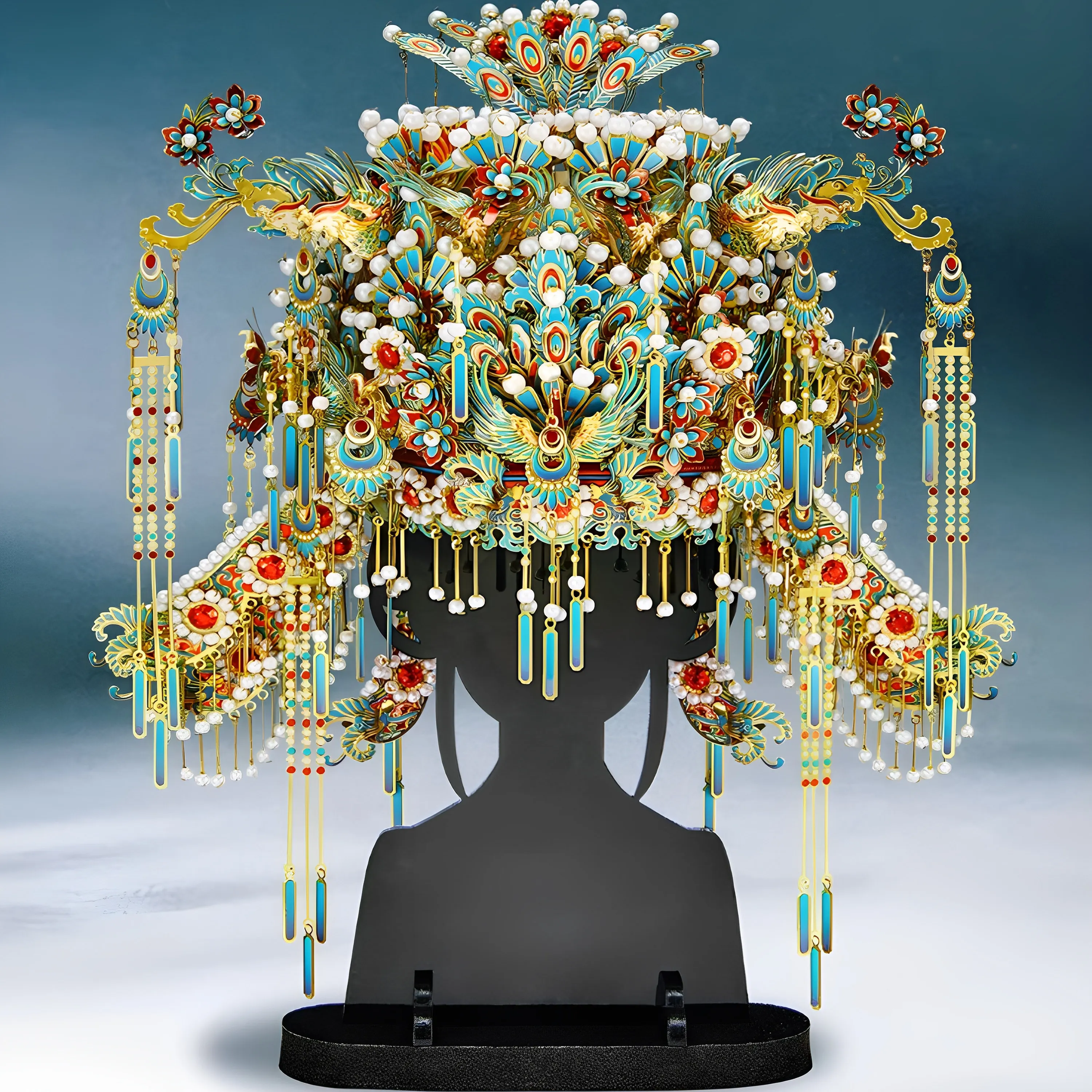 Ten miles of red makeup emerald phoenix crown 3D three-dimensional metal puzzle Valentine's Day