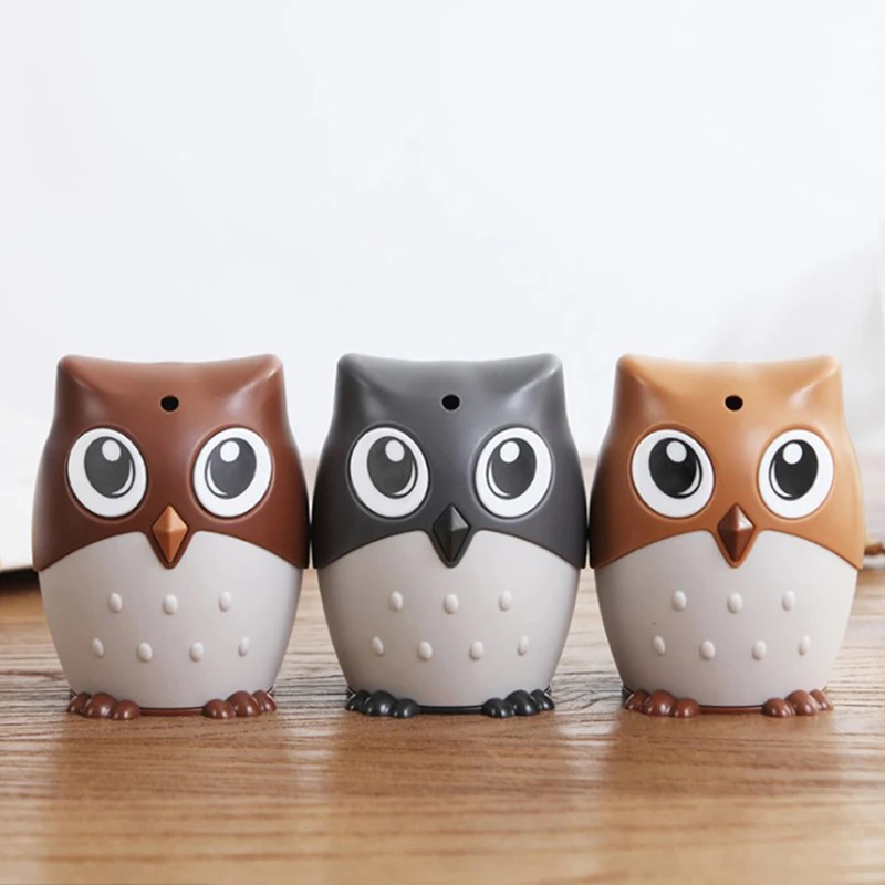 Cartoon Owl Toothpick Holder Desktop Automatic Toothpick Dispenser Container