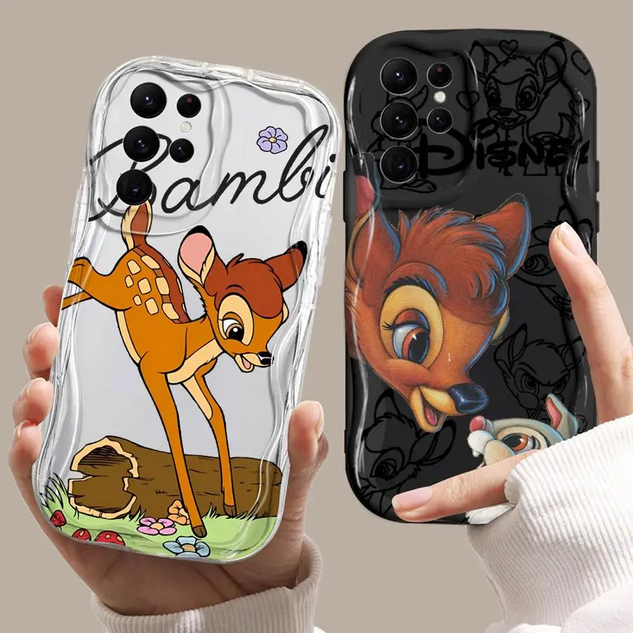 

Funny Disney Bambi Deer Soft Phone Cover Case for Samsung Galaxy S20 S21 S23+ S24+ S23 FE S22 S25 Ultra S24 Plus