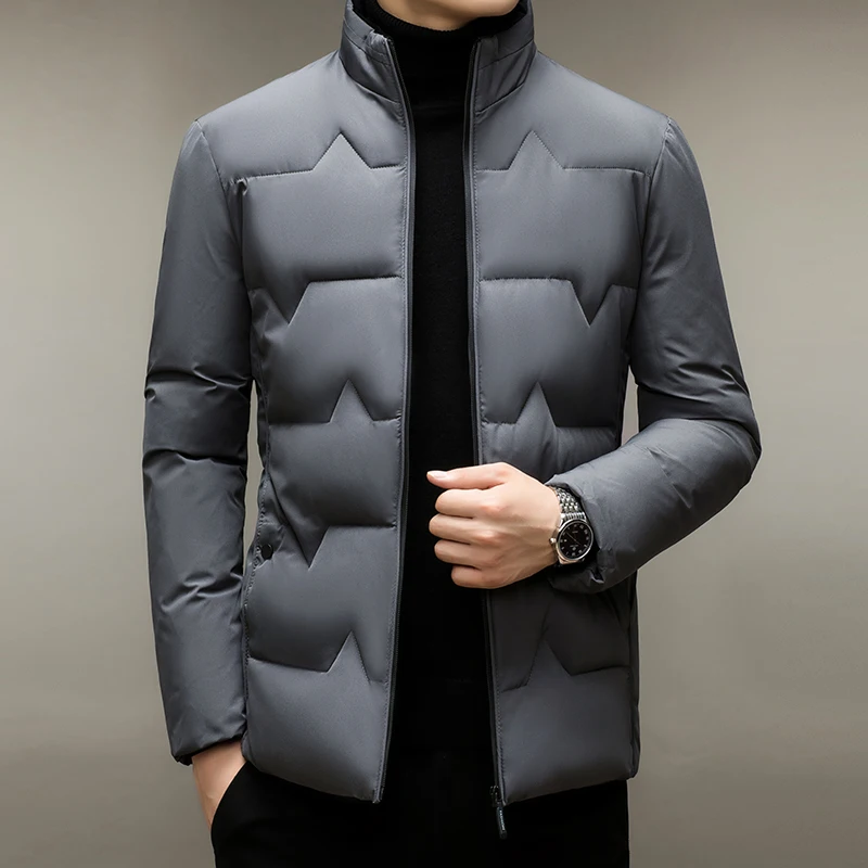 2026 Winter New Style Men's Fashion Casual Thick Collar Cotton Coat
