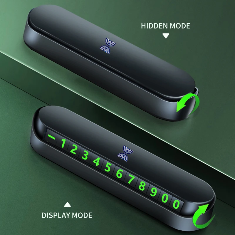 

Car Temporary Parking Card Phone Number Card Plate For VW Volkswagen Golf Polo Passat Touran Jetta Accessories Car Styling