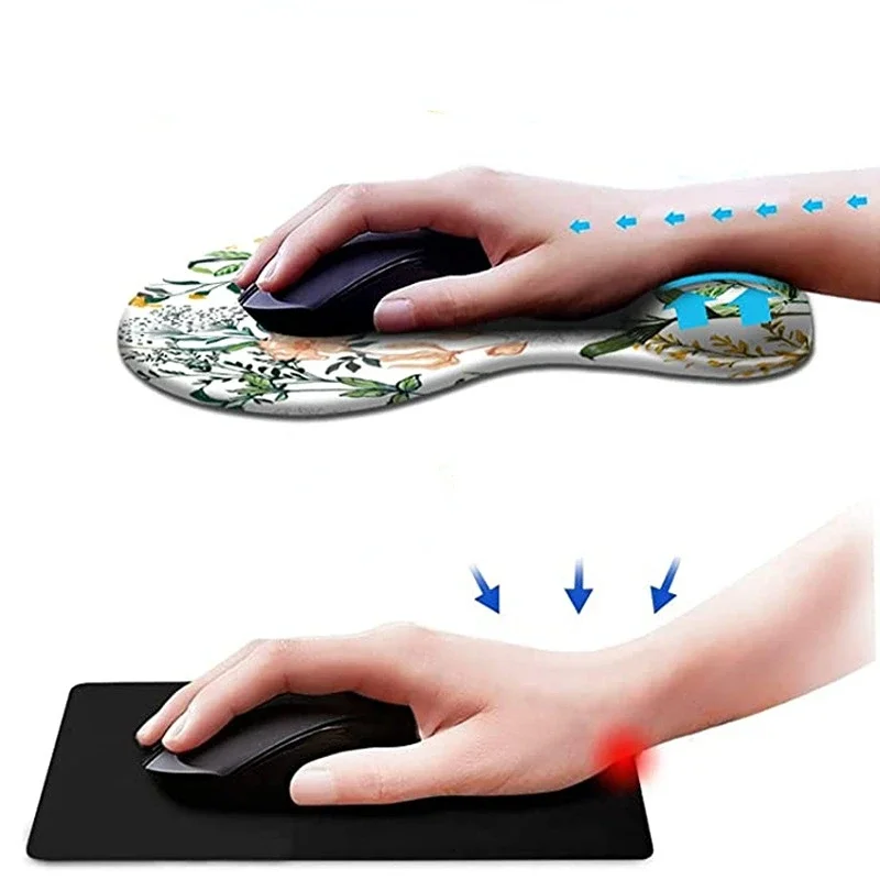 Ergonomic Wrist Rest Mouse Pad Comfortable Wrist Support Non Slip Mice Mat Soft Mousepad For PC Laptop Computer