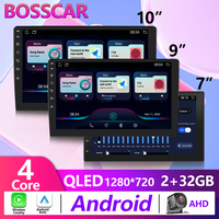BOSSCAR Android13 Multimedia Car Radio Carplay Auto Player GPS Navigation for Toyota Hyundai Nissan Kia LADA FIAT VW 7 9 10 inch