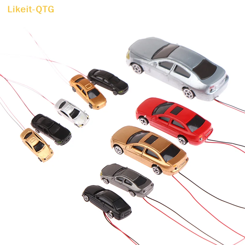 

NEW 1:75/100/150/200 Plastic Model Cars with Led Lights Micro Scene Building Decoration Accessaries