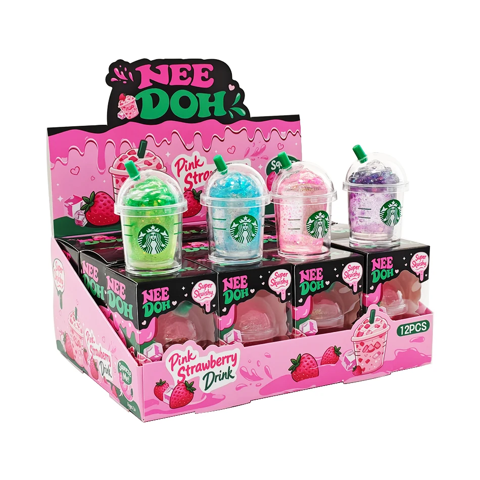 2026 New Schylling NeeD Doh Bilnd Box Stress-relief drink cup Sensory Squeeze Toy Stress Relief Snowball For Focus ADHD