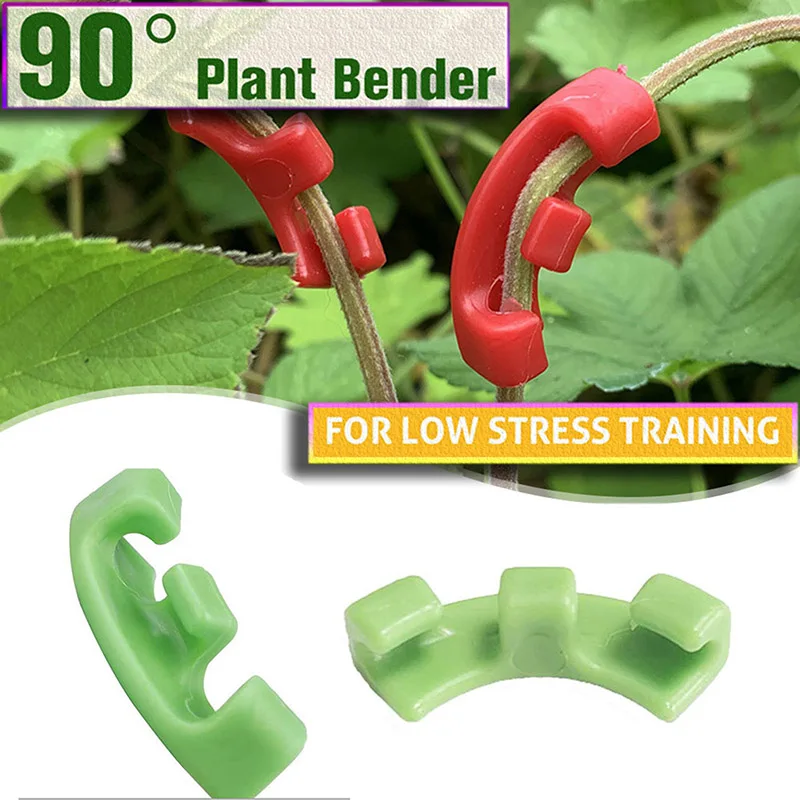 10/60pcs Plant Benders Trainer Growth Manipulation Tutors 90 Degree Plants Clips for Bending Twig Clamps Branche Accessories