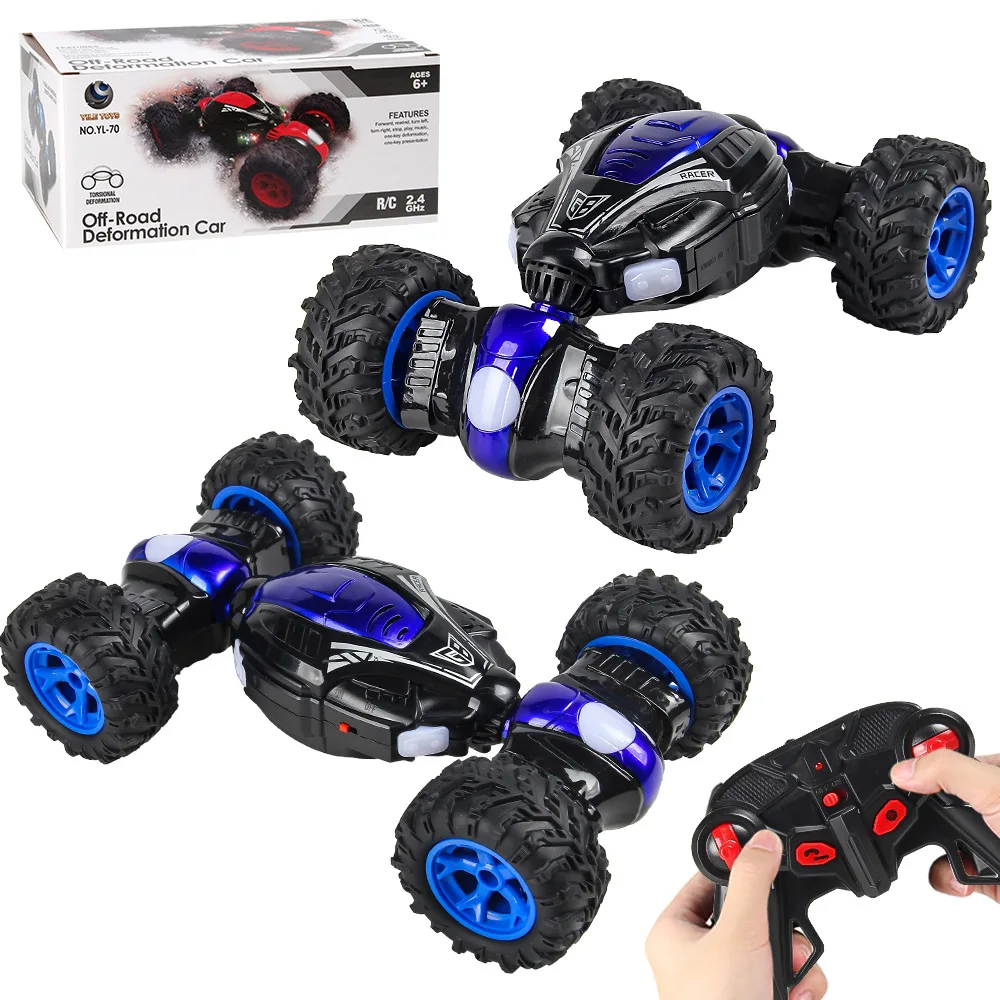Hand Gesture Sensing Transforming LED Light Sound Effect Electric Drifting Stunt Remote Control Car for Kids Toy Vehicle