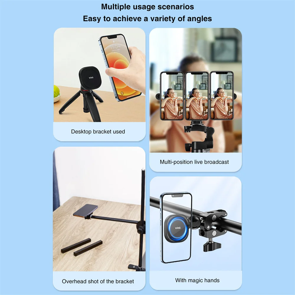 Nieuwe Voor Magsafe 1/4 Schroef Statief Voor Iphone 14/13/13pro/12/12 Pro Max Android magnetische Telefoon Houder Voor Magsafe Case