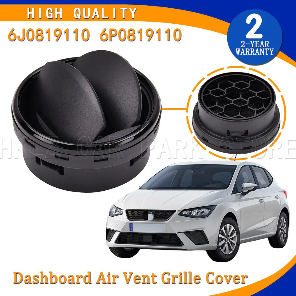 Dashboard Air Vent Grille Cover Black Silver For SEAT Ibiza 6J 6P 2008-2017 6J0819110 6P0819110 Replacement Part