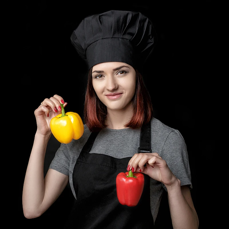 قابل للتعديل تقديم الطعام كوك قبعة 3/2/1 قطعة الشيف المطبخ قبعة العمل لخدمة الطعام فندق مطعم مقصف الطبخ المنزلي #3