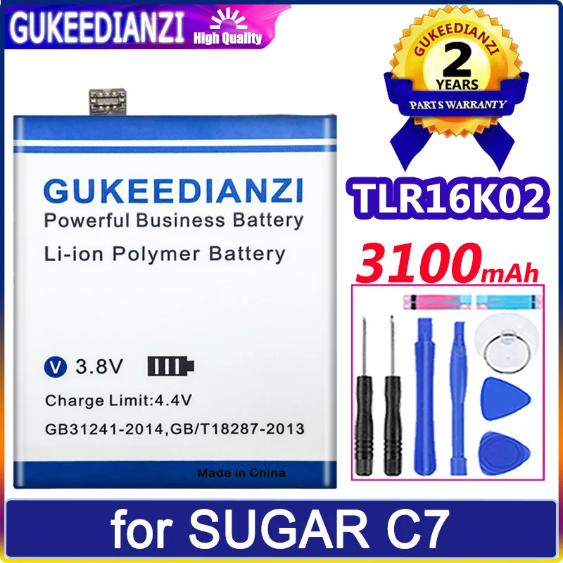 

GUKEEDIANZI Battery TLR16K02 3100mAh for SUGAR C7 Batteries