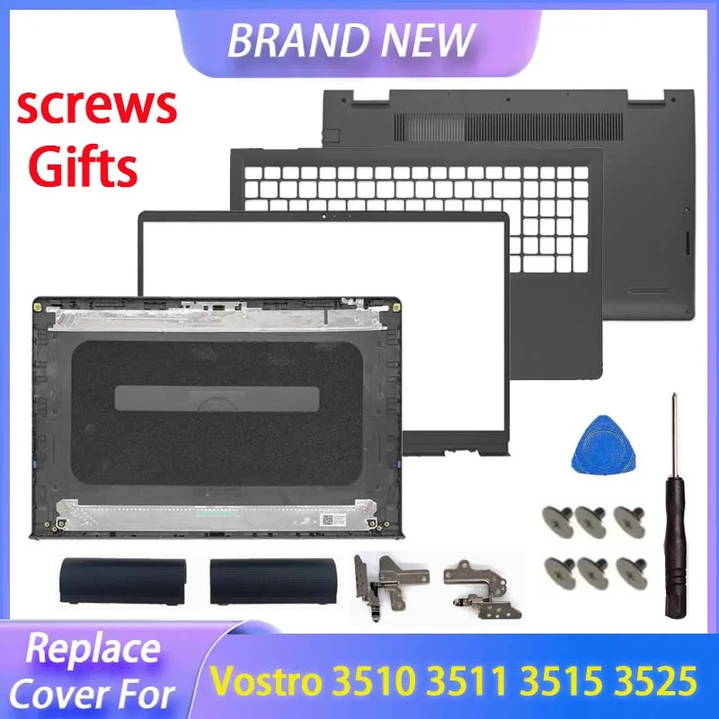 Substituir capa para vostro 15 3510 3511 3515 3525 3520 v3510 v3520 lcd capa traseira moldura frontal palmrest inferior caso dobradiças capa