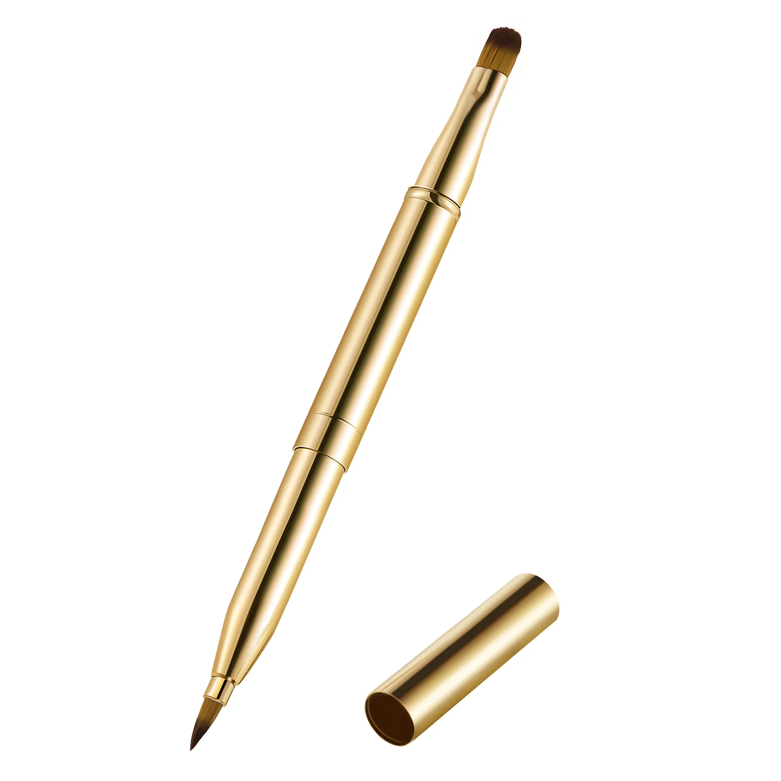 

Double Head Lip Brush Retractable Automatic Seal Portable Makeup Brush Dual Ended Applicator Concealer Eyeshadow