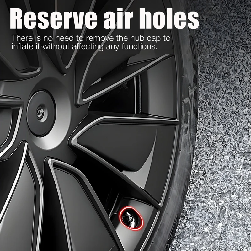 4PCS 19 Inch Hub Cap for Tesla Model Y Wheel Cover Replacement Performance Automobile Full Rim Auto Car Accessories 2018-2024