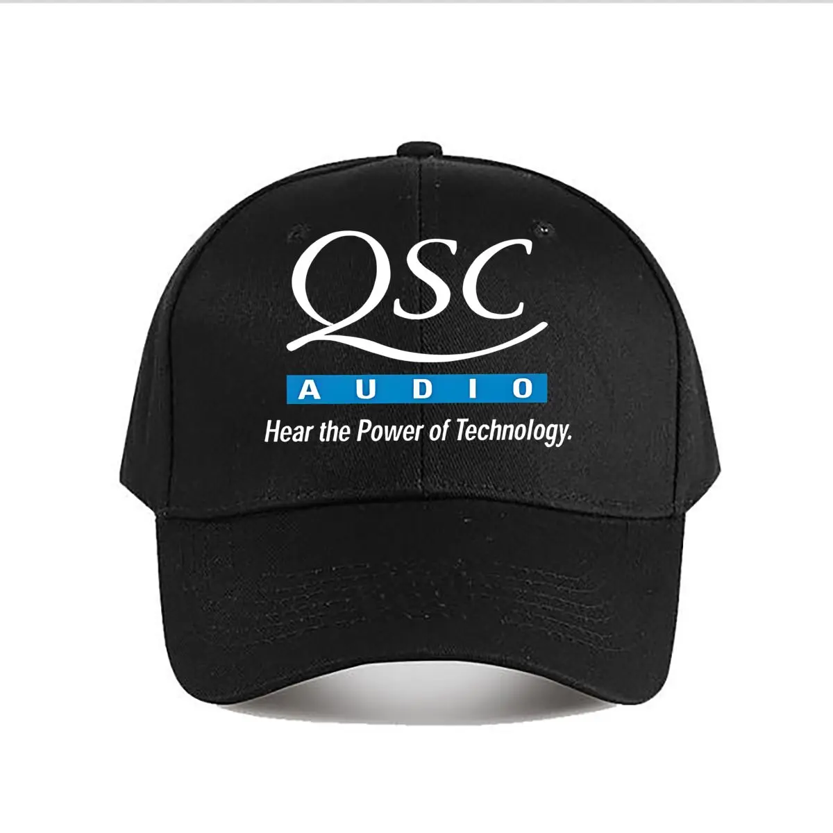 Audio Blue Text Graphic Baseball Cap Fashion Men Sunhat Women's Outdoor Sports