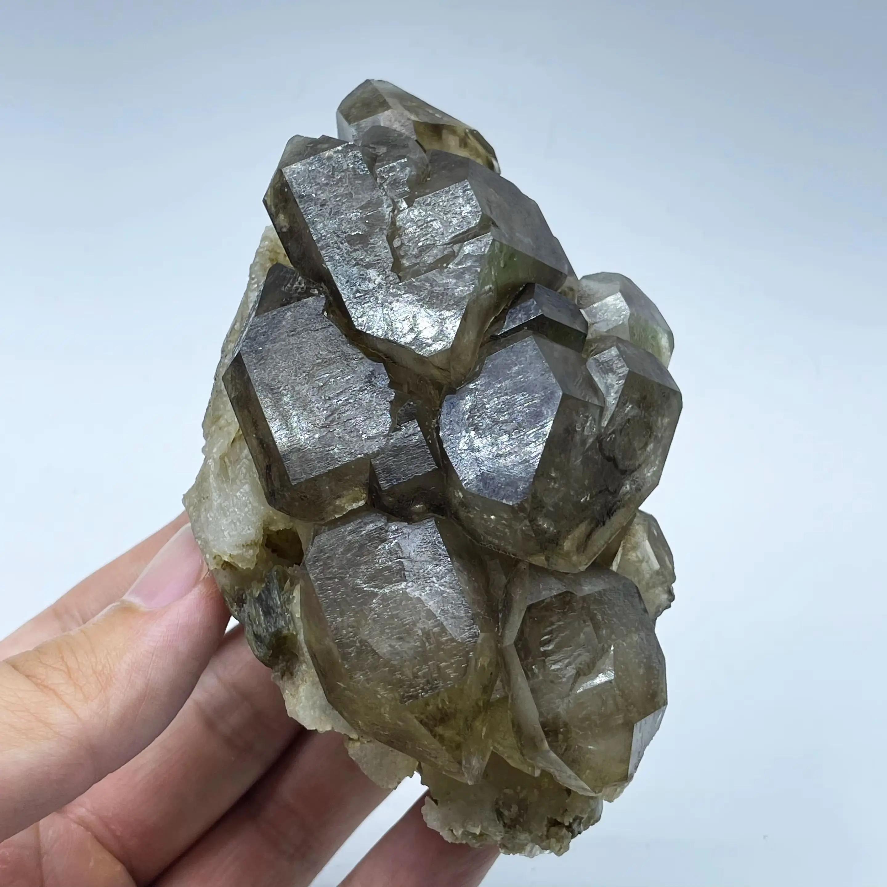 388g Natural Skeletal Crystal Mineral Specimen Herkimer Stones And Crystals Healing Grystals Quartz Home Decorations