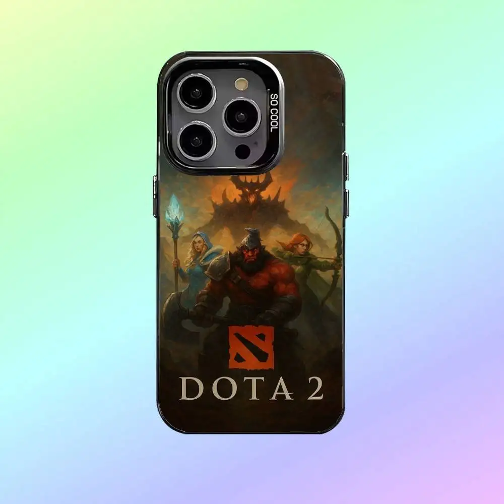 حافظة هاتف D-Dota 2 الرائعة لهاتف iPhone17,16,15,14,13,12,11 Plus، Pro Max غطاء مقاوم للصدمات من الحلوى السوداء غير اللامعة #4