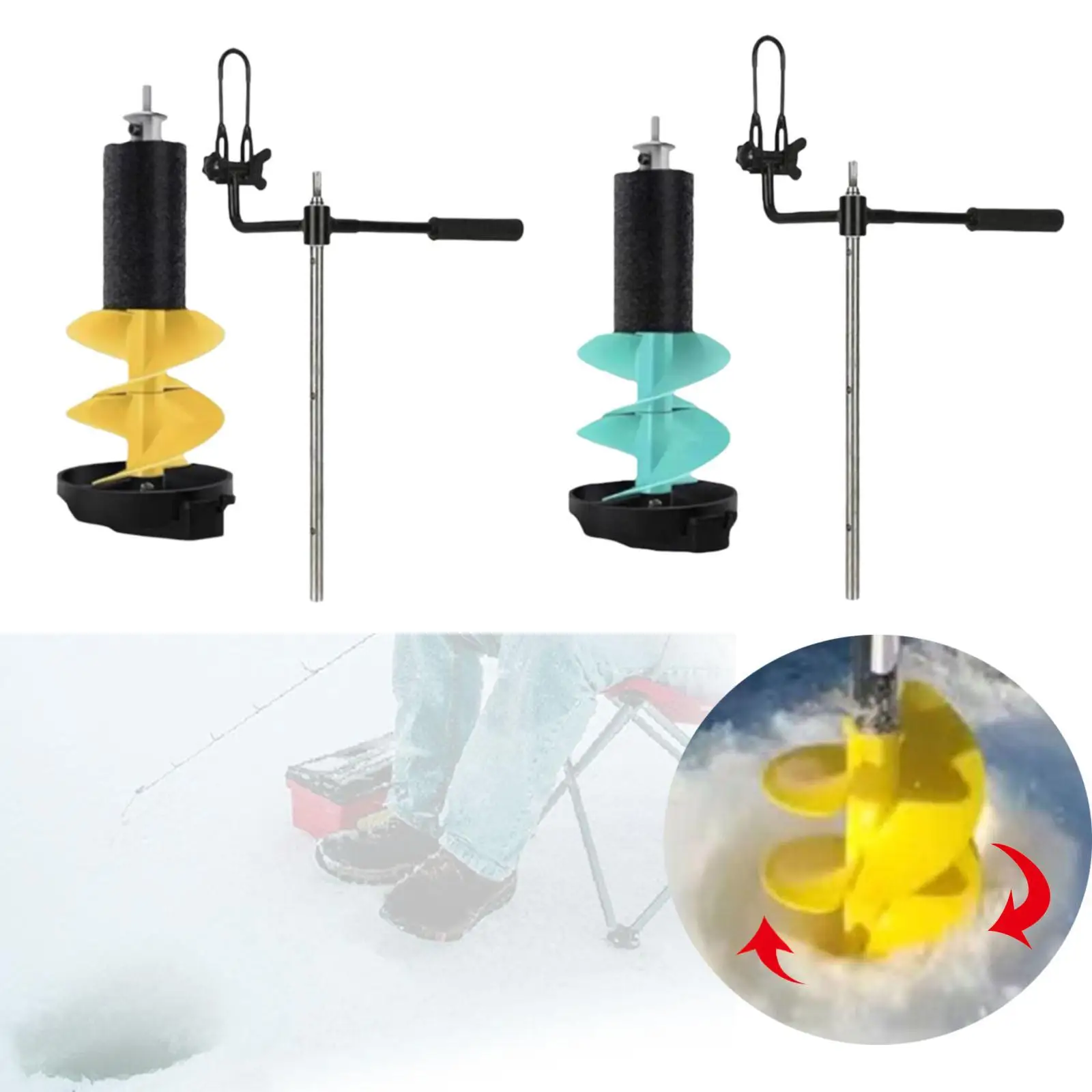 

Ледовый шнек с удлинителем. Прочный ледяной шнек. Оборудование для зимней рыбалки.