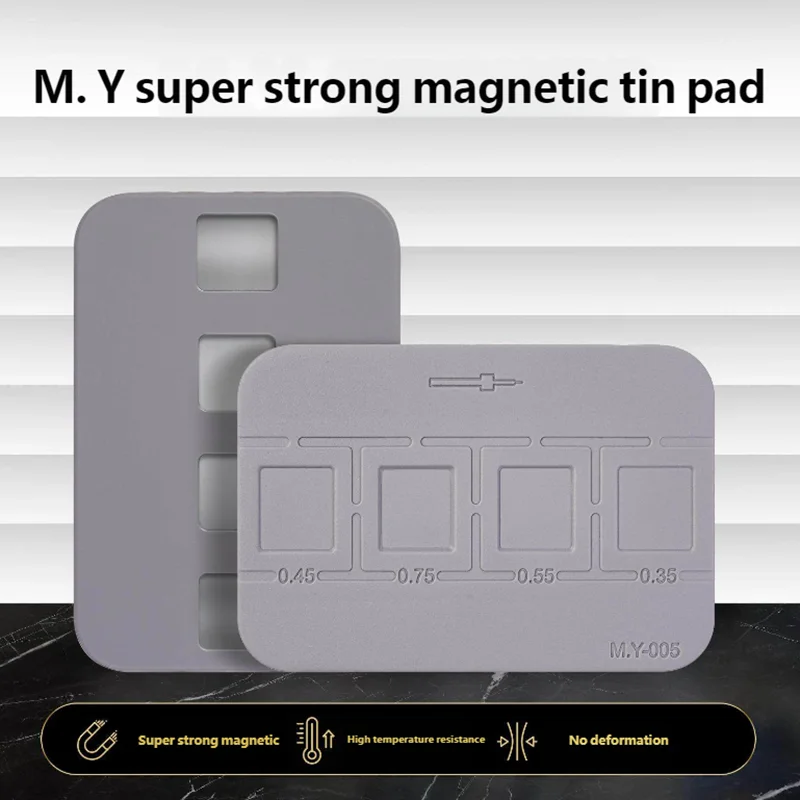 YCS M.Y-005 Chip Tin Planting Pad High-Temperature Resistant Magnetic Silicone Pad For IC Chip BGA Reballing Resistant Mat