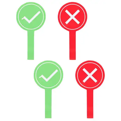 4Pcs Voting Paddle Teacher Judging Board Judging Paddle True False Classroom Judging Board for Teacher The Sign Voting Accessory