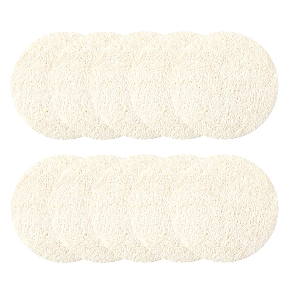 

10Pcs Facial Cleansing Sponge Loofah Scrubber Exfoliating Pads Natural Material Gentle Daily Exfoliation Sensitive Skin Safe