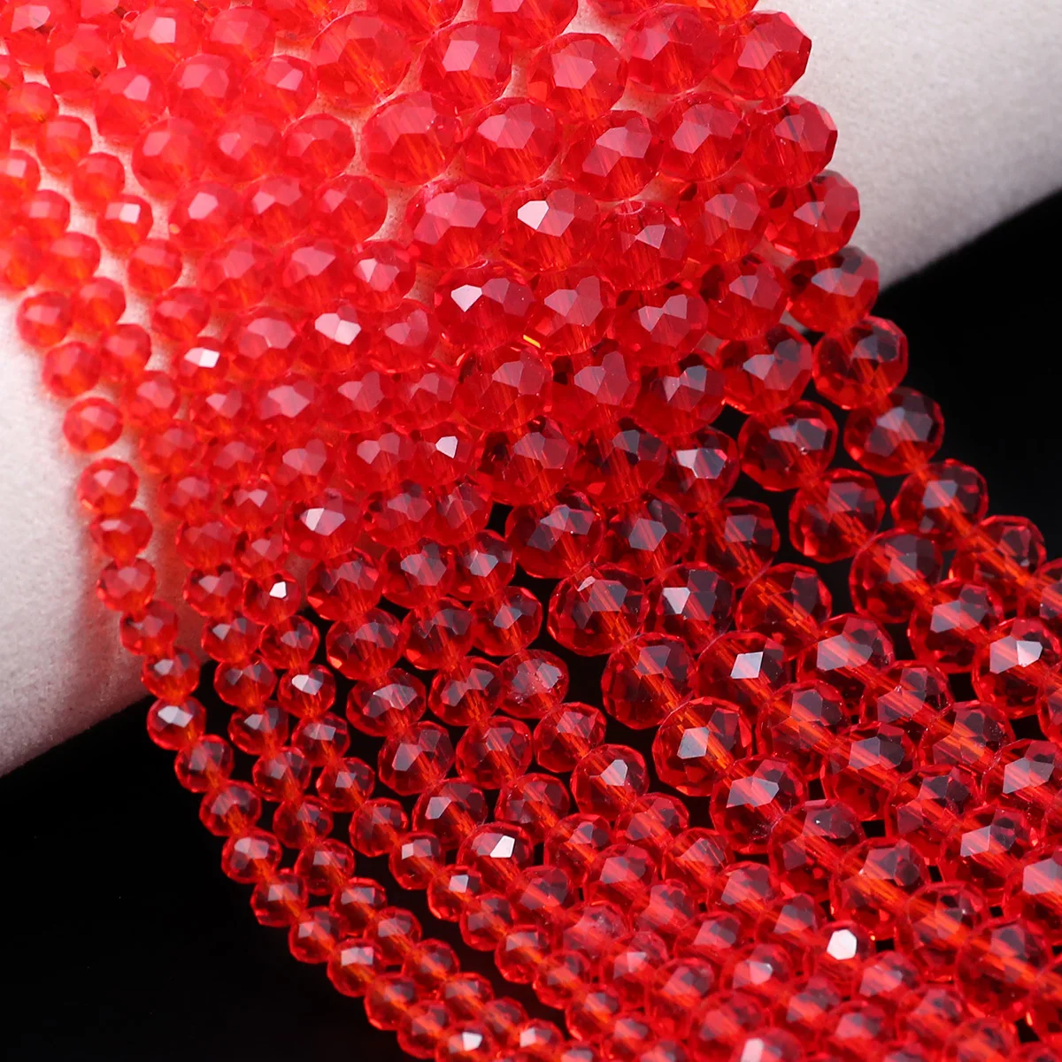 4/6/8mm Bright Red AB Crystal Glass Beads for Making Diy Jewellery Accessories Such As Bracelets Necklaces and Key Rings