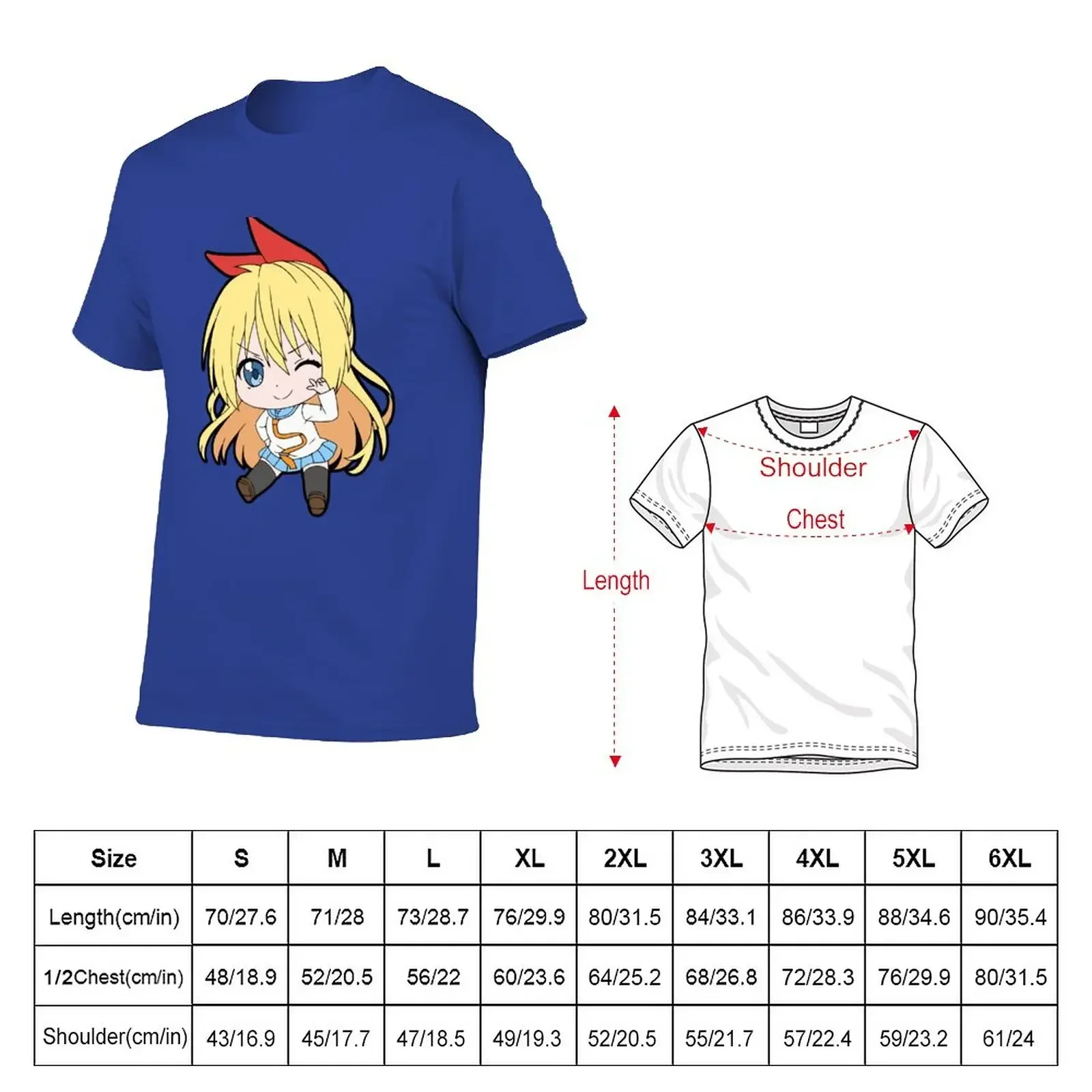 Chitoge Chibi T-Shirt graphics man t shirt men clothings