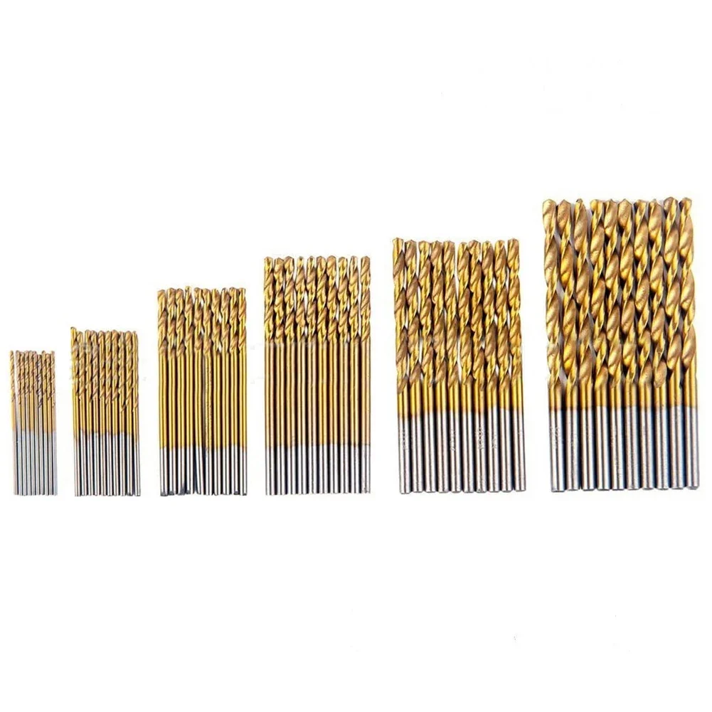 DIY Projects HSS Drill Bits Drill Accessories 50PCS 1mm, 0.5mm, 2mm, 2.5mm, 3mm Multi-Purpose Use For Woodworking