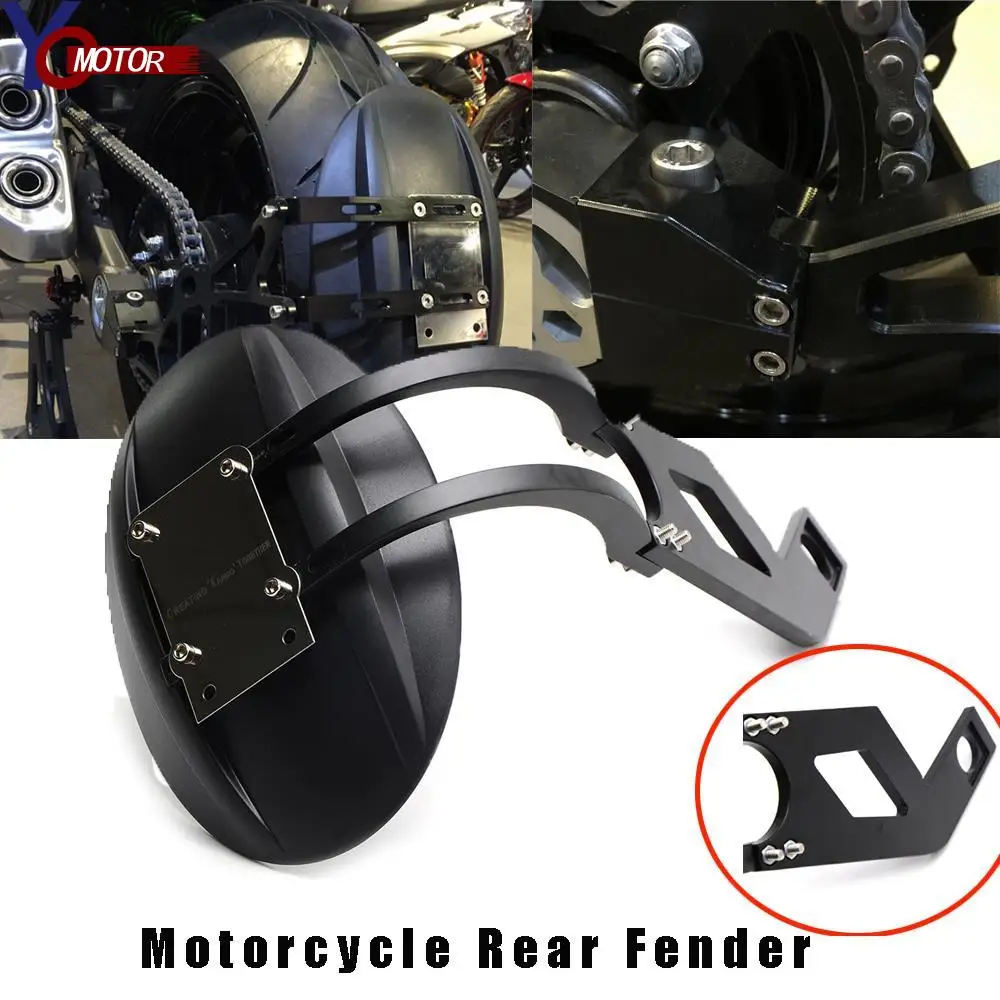 

For Yamaha MT09 FZ09 2014 2015 2016 MT 09 FZ 09 Part Motorcycle Rear Fender Mudguards Aluminum Bracket with plastic Fender Cover