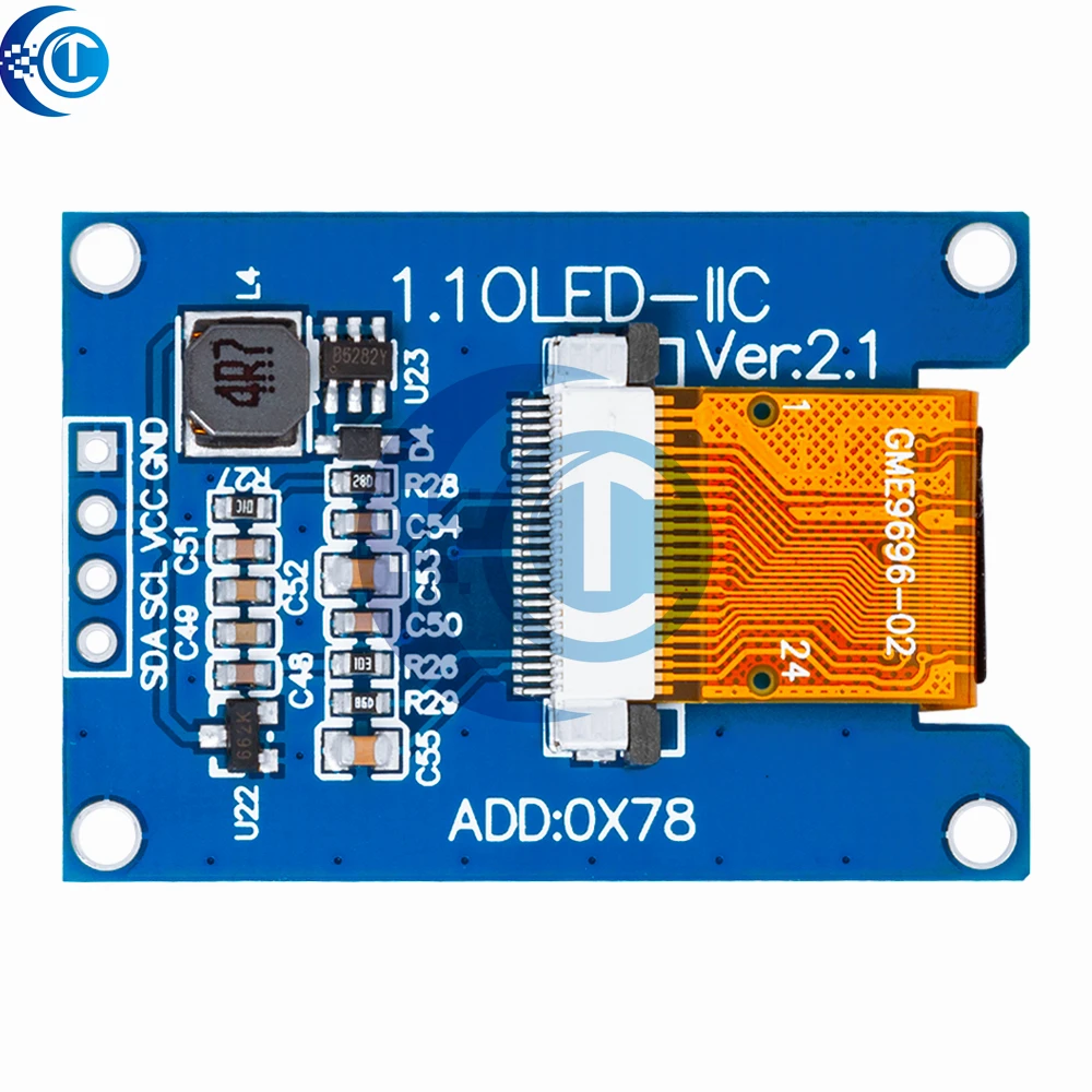 1.1 Inch OLED Display 96×96 LCD Module 4PIN Interface SPI SH1107 7PIN LCD 1.1 "OLED Vertical Screen Module White For Arduino