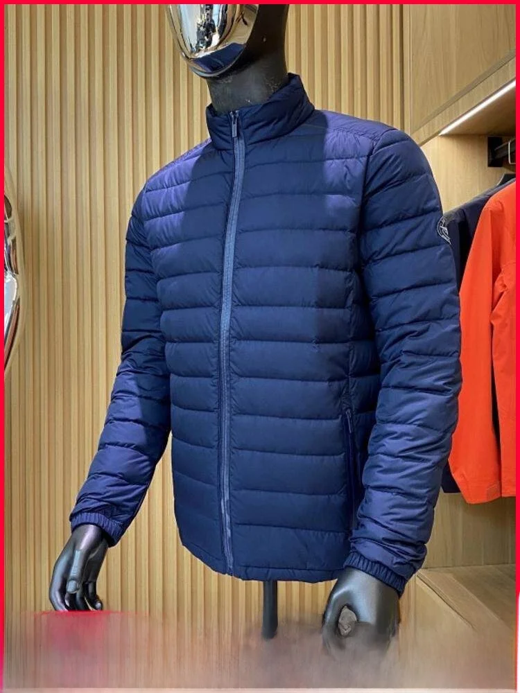 

Мужская пуховая куртка London High Street, легкая, ветрозащитная, водонепроницаемая, 90 дюймов, с воротником-стойкой, уличная мода, осень-зима...