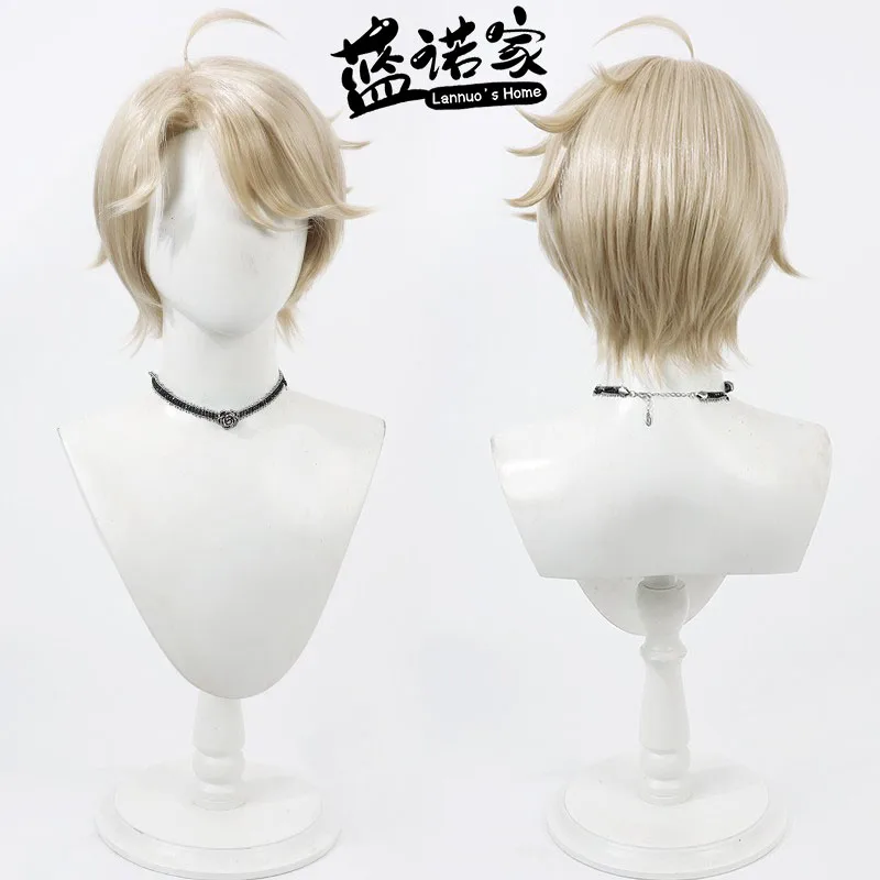 Anime Identity V Angel Guide Emil Cosplay Wig Halloween Carnival Party Props Synthetic Hair Heat Resistant Fiber + Wig Cap