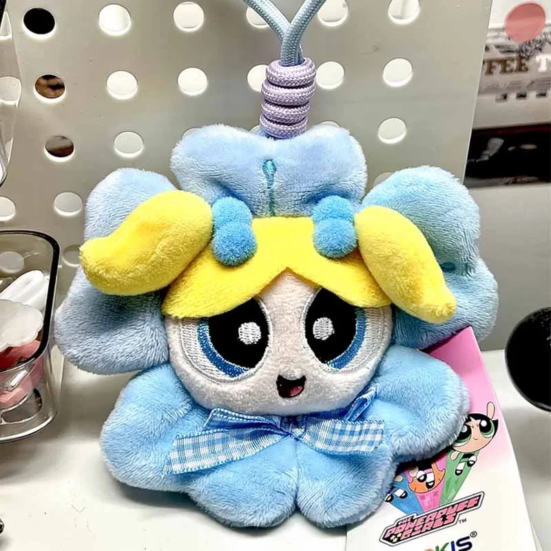 Pluszowe zabawki anime Powerpuff Girls, seria Cherry Blossom, urocze pluszaki z kreskówek, zawieszka do plecaka, dekoracja.