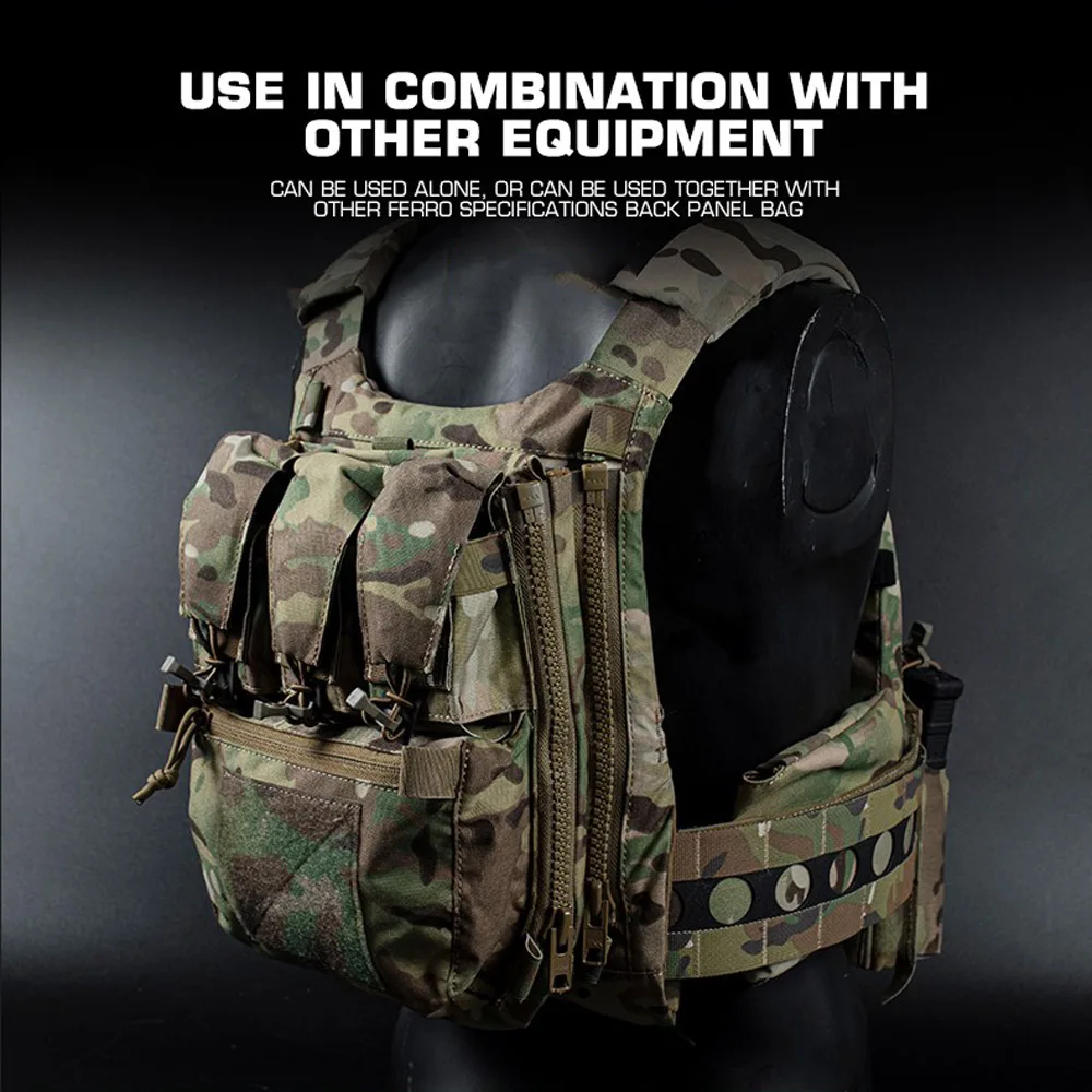 V5 FCPC Taktische Weste Backplate Ergänzung Unterpaket Airsoft Triple Magazin Taschen Jagd Weste Platte Träger Zubehör – Detail 8