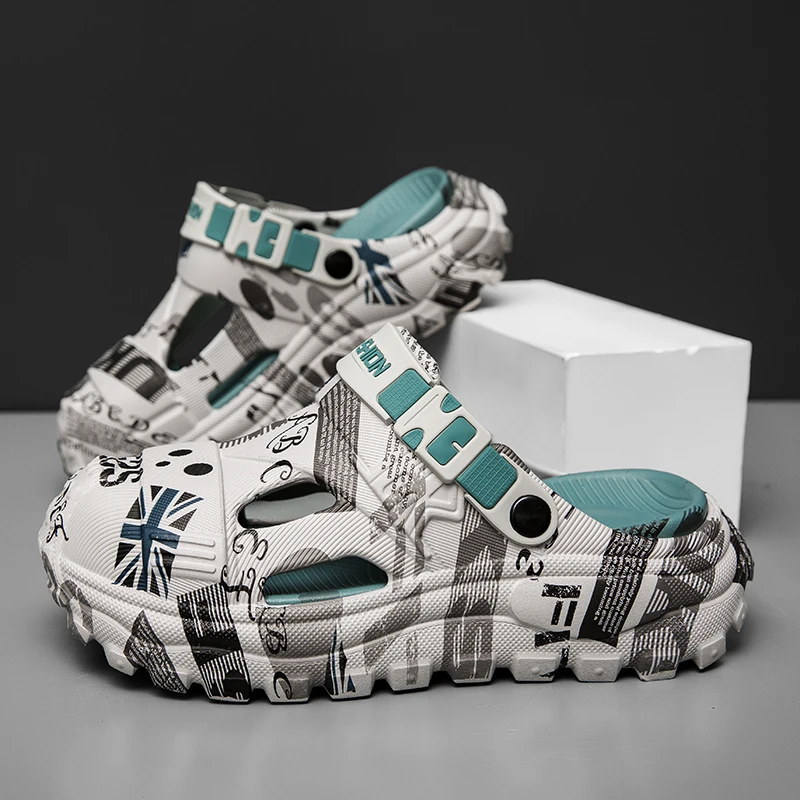 Summer Male Beach Outdoor Sandals Walk Mens Shoe Casual Leisure Solid Colour Man Sneakers Hombre Footwear Stylish Light Slippers